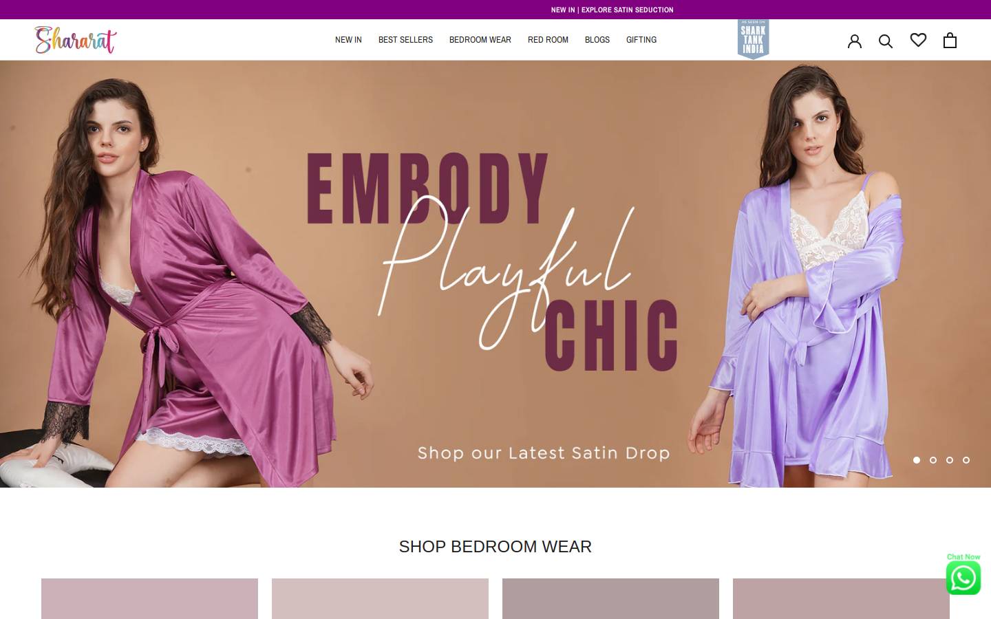 shararat.com homepage screenshot