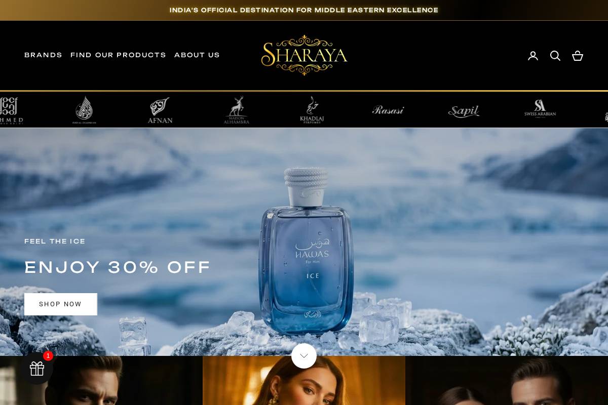 sharaya.in homepage screenshot