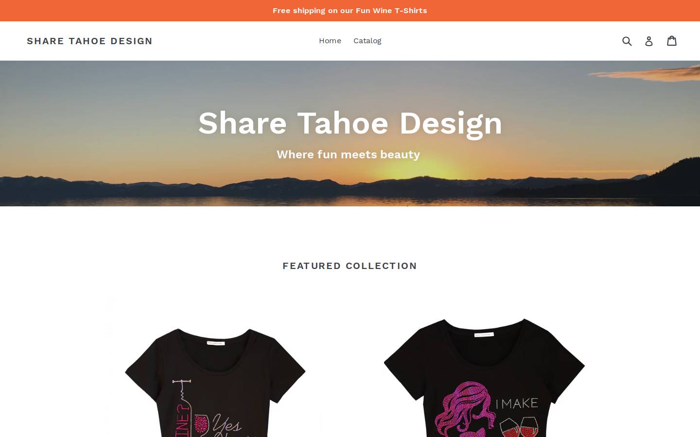 sharetahoe.com homepage screenshot