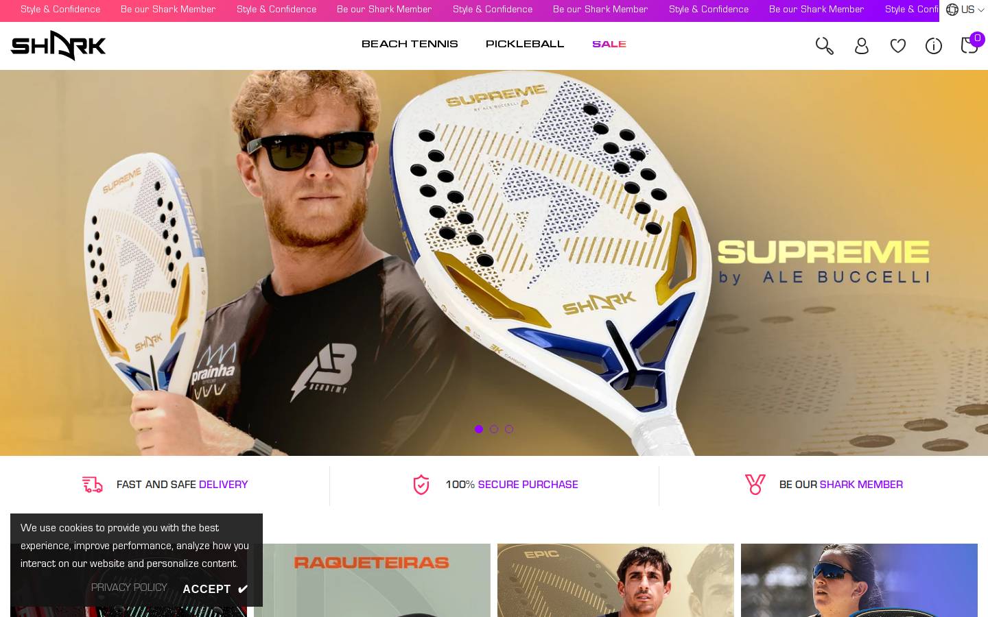 sharkbeachtennis.com homepage screenshot