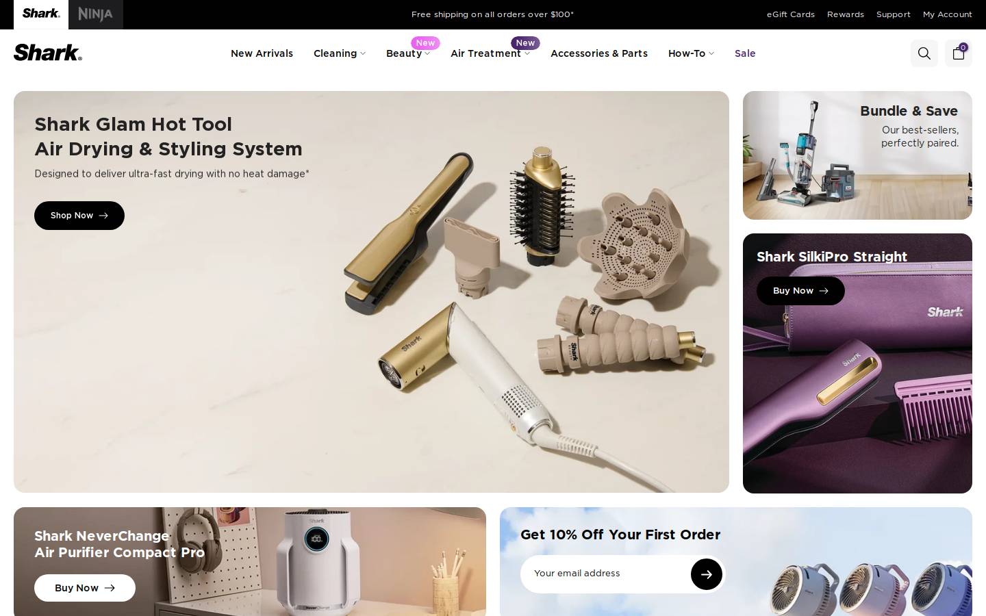 Sharkclean homepage screenshot