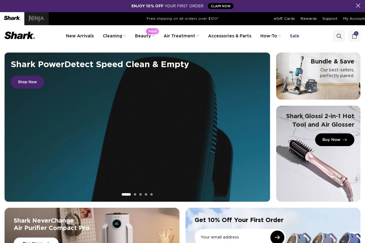 Sharkclean homepage screenshot