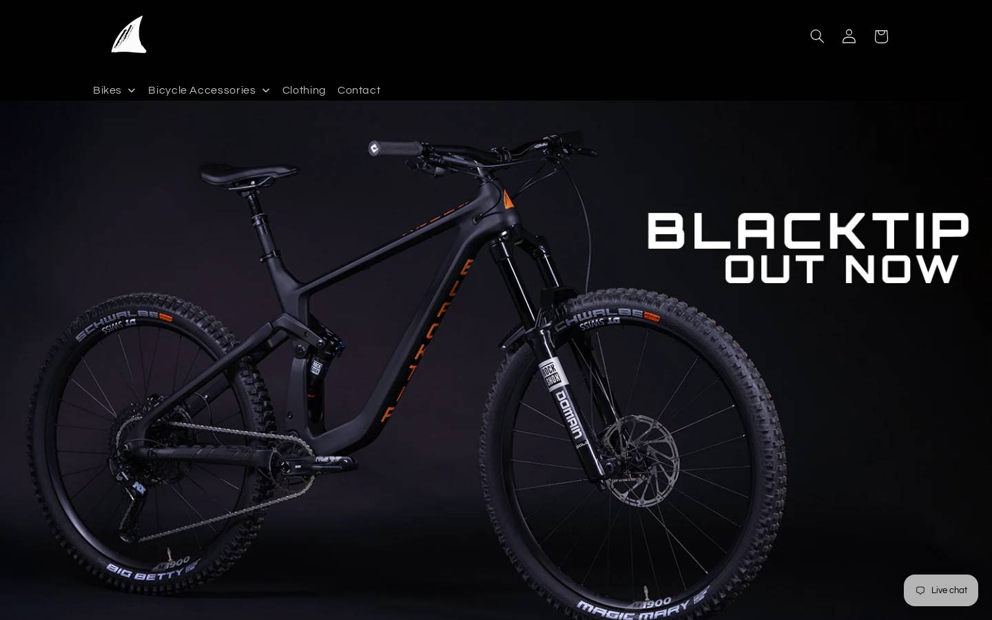 SHARK Bikes homepage screenshot