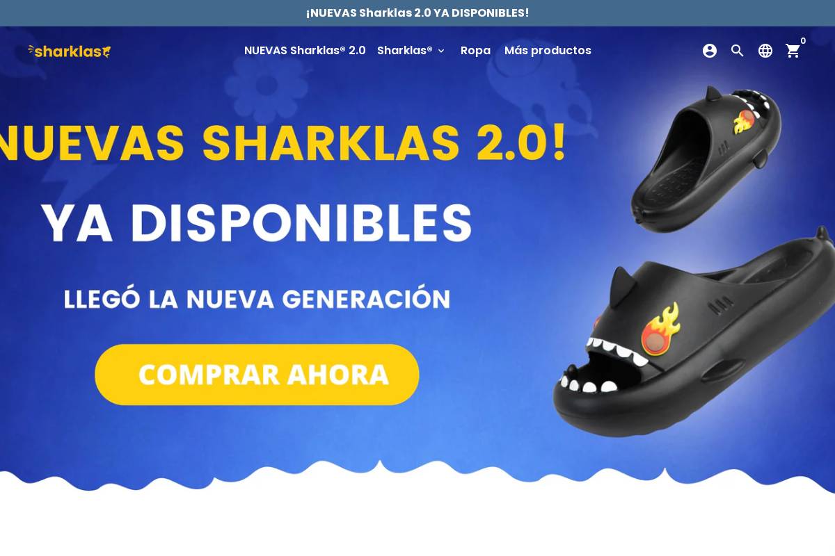 Sharklas homepage screenshot