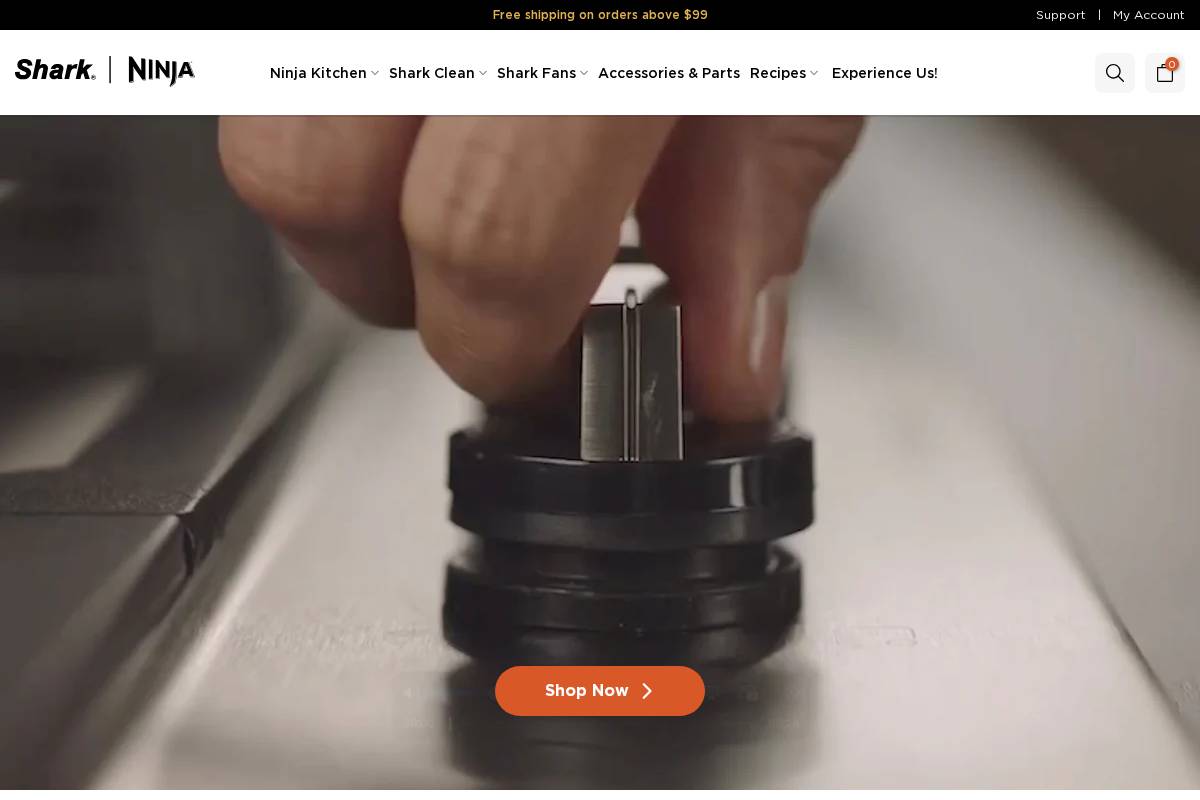 SharkNinja homepage screenshot