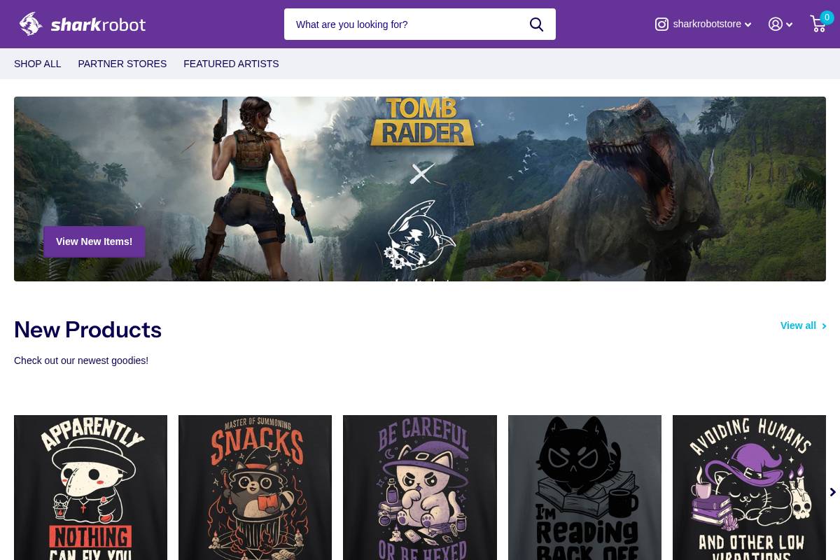 Shark Robot homepage screenshot