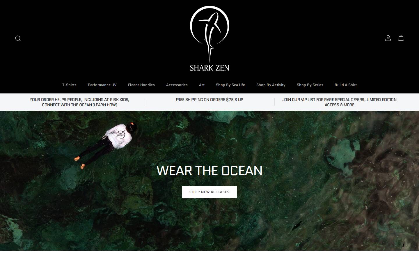 Sharkzen homepage screenshot