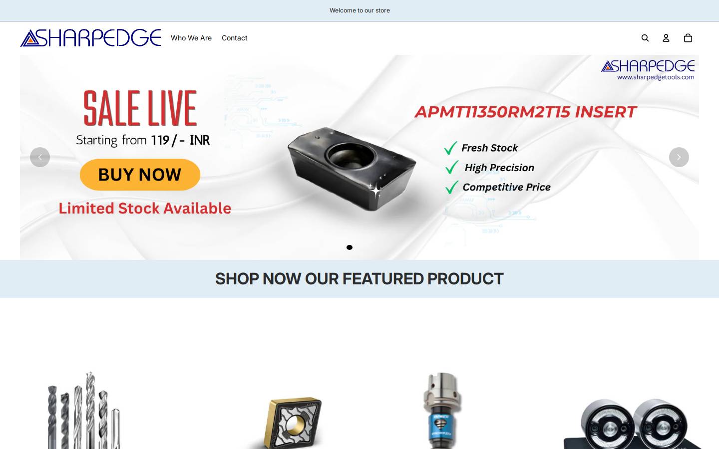sharpedgetools.com homepage screenshot