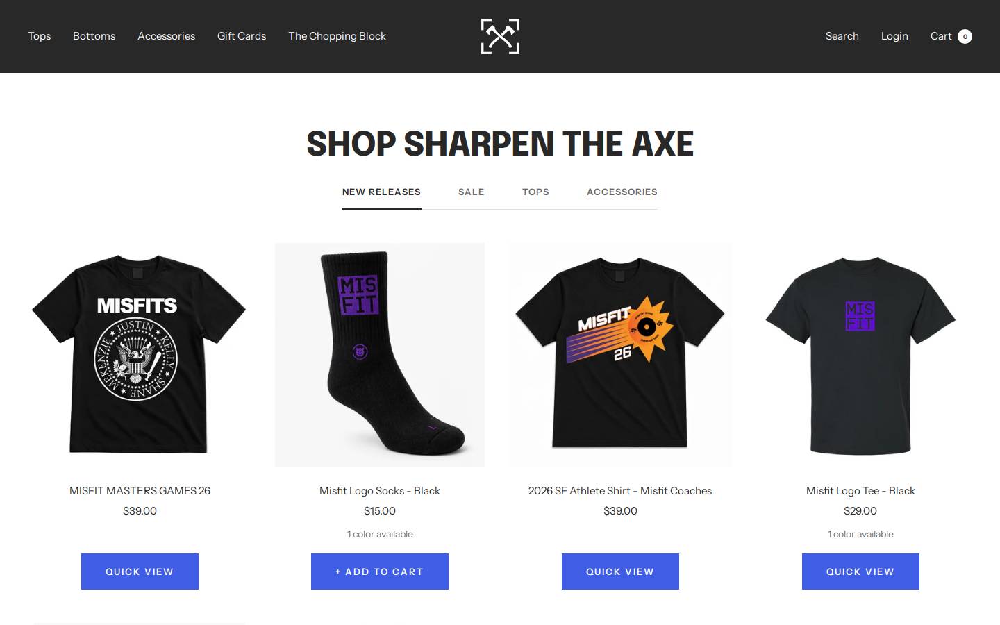 sharpentheaxeco.com homepage screenshot
