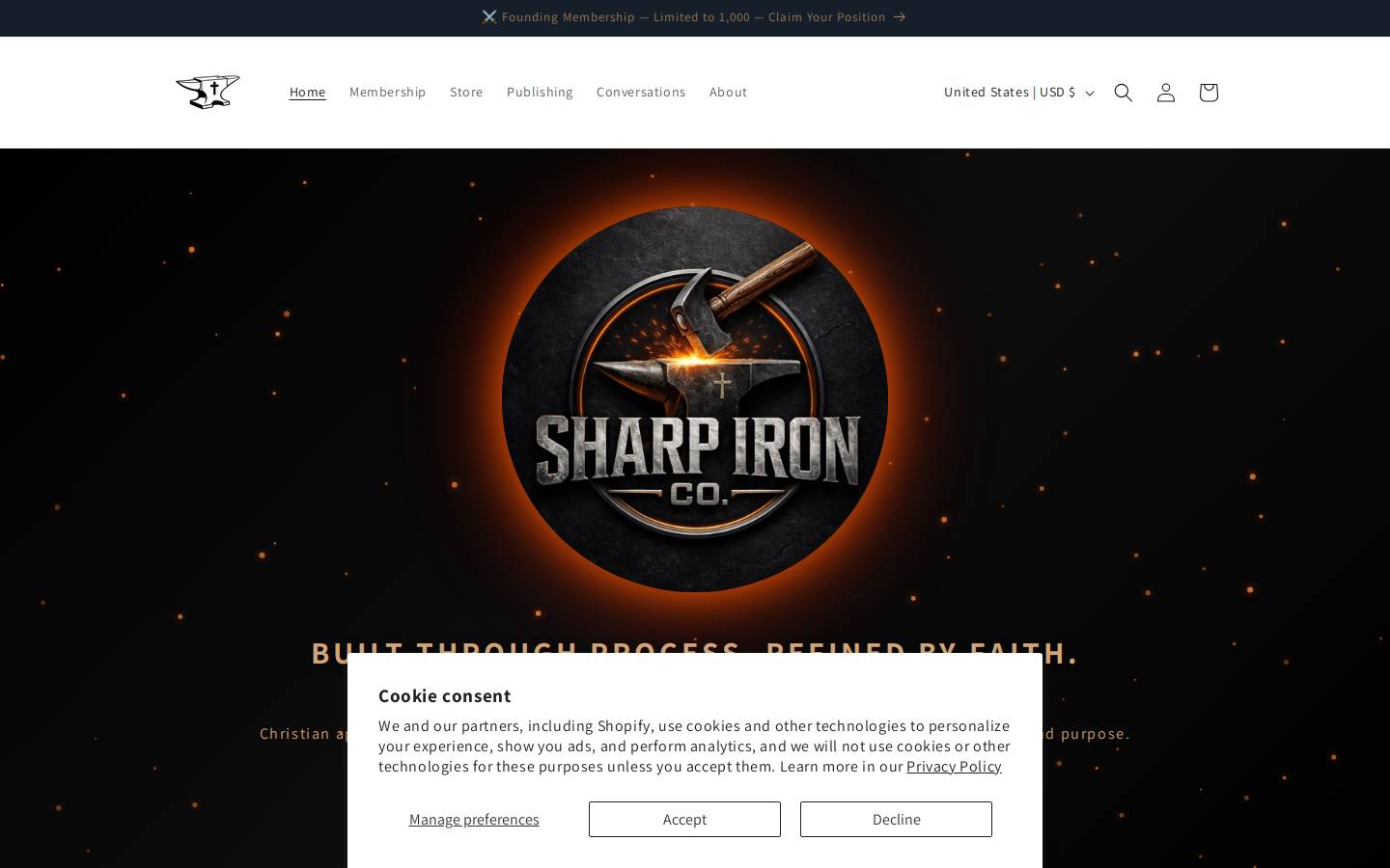 sharpironco.com homepage screenshot