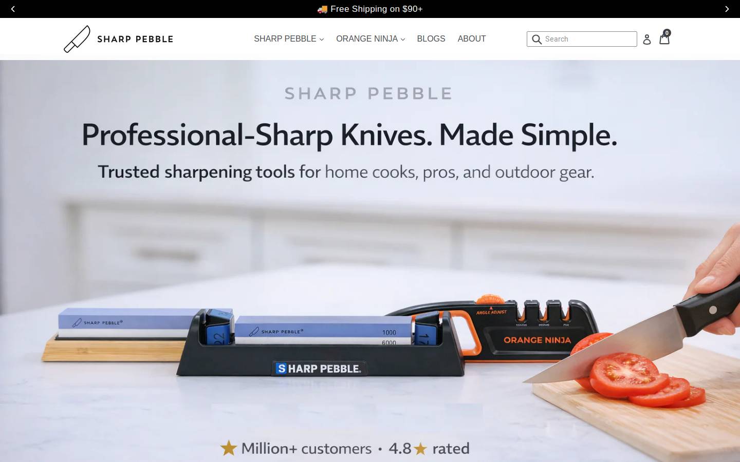 Sharppebble homepage screenshot