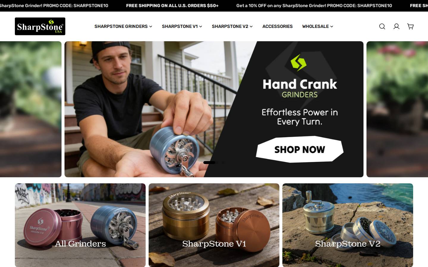 sharpstoneusa.com homepage screenshot