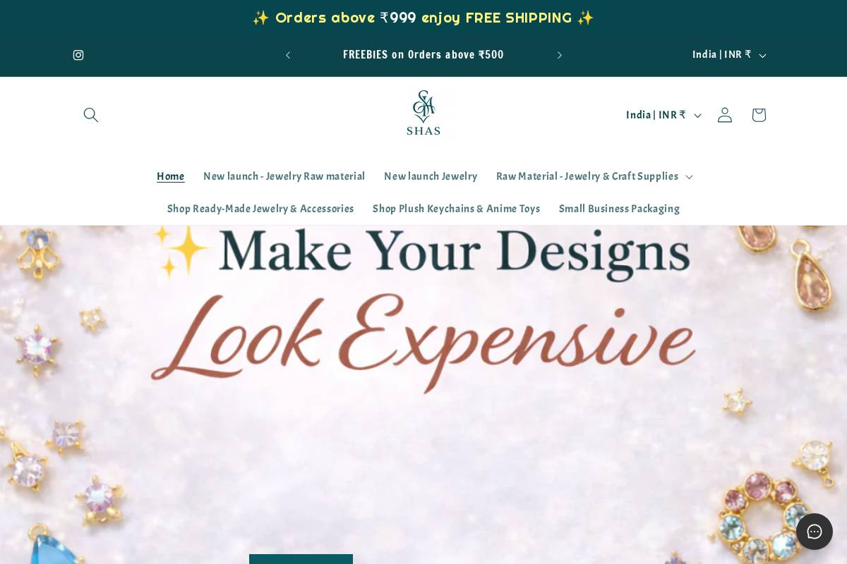 shascollections.com homepage screenshot
