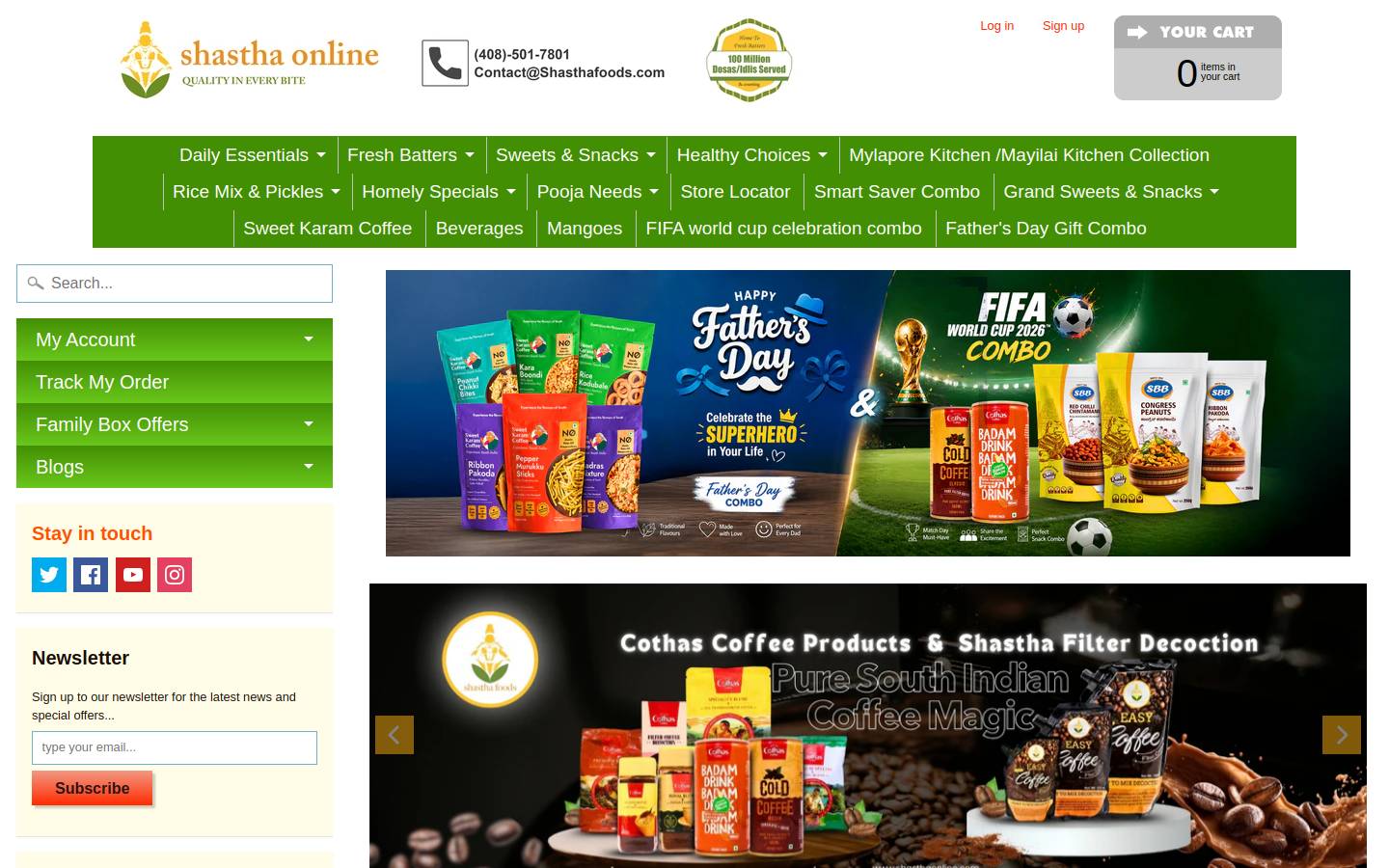 shasthaonline.com homepage screenshot