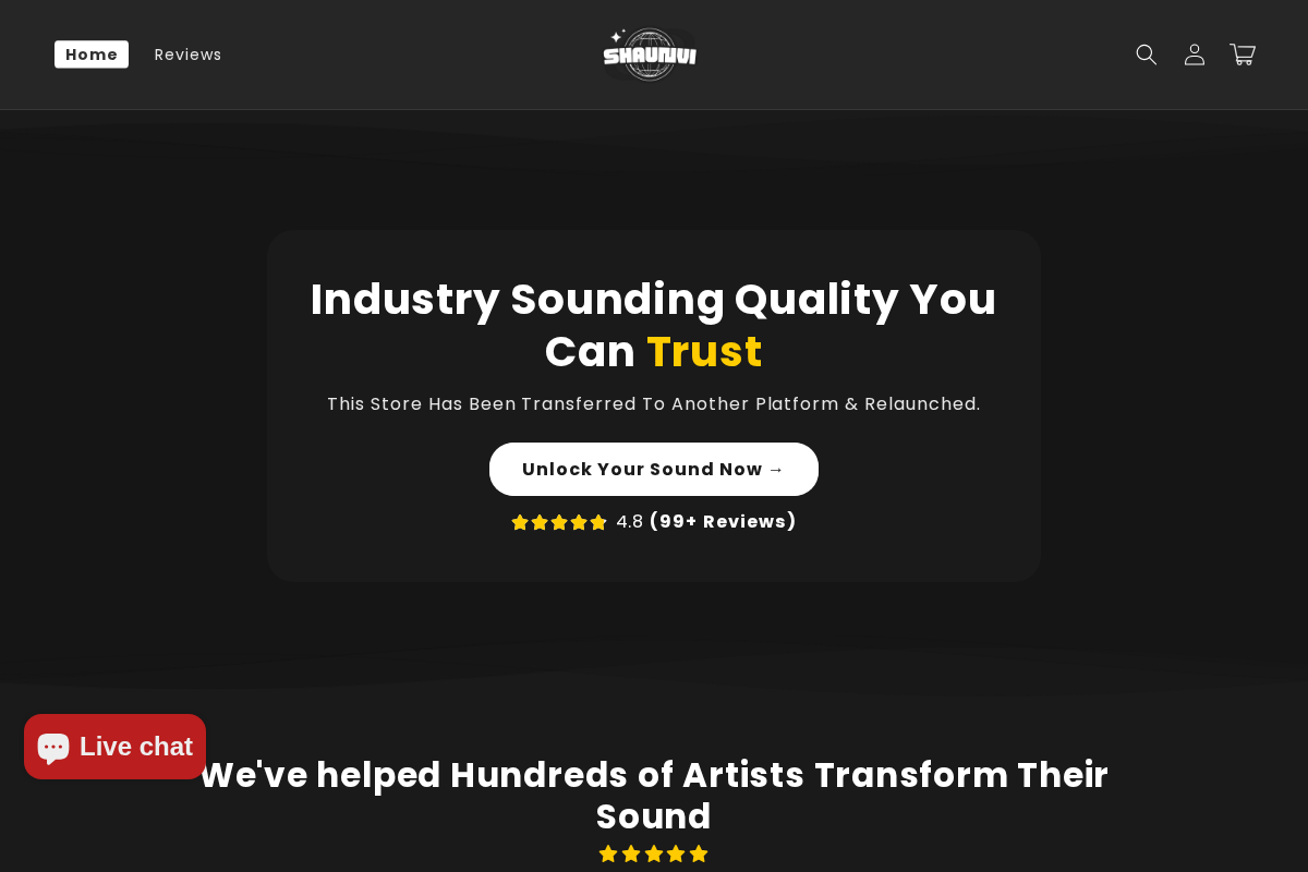 Shaunvi homepage screenshot