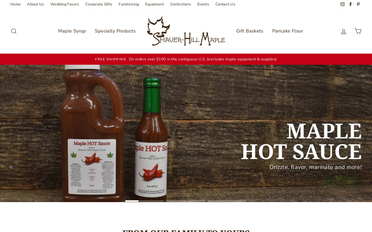 shaverhillmaple.com homepage screenshot