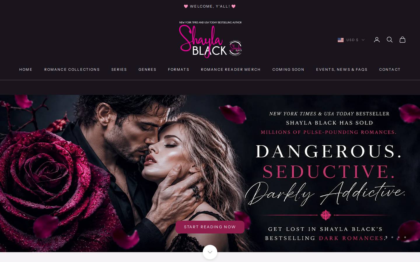 shaylablack.com homepage screenshot