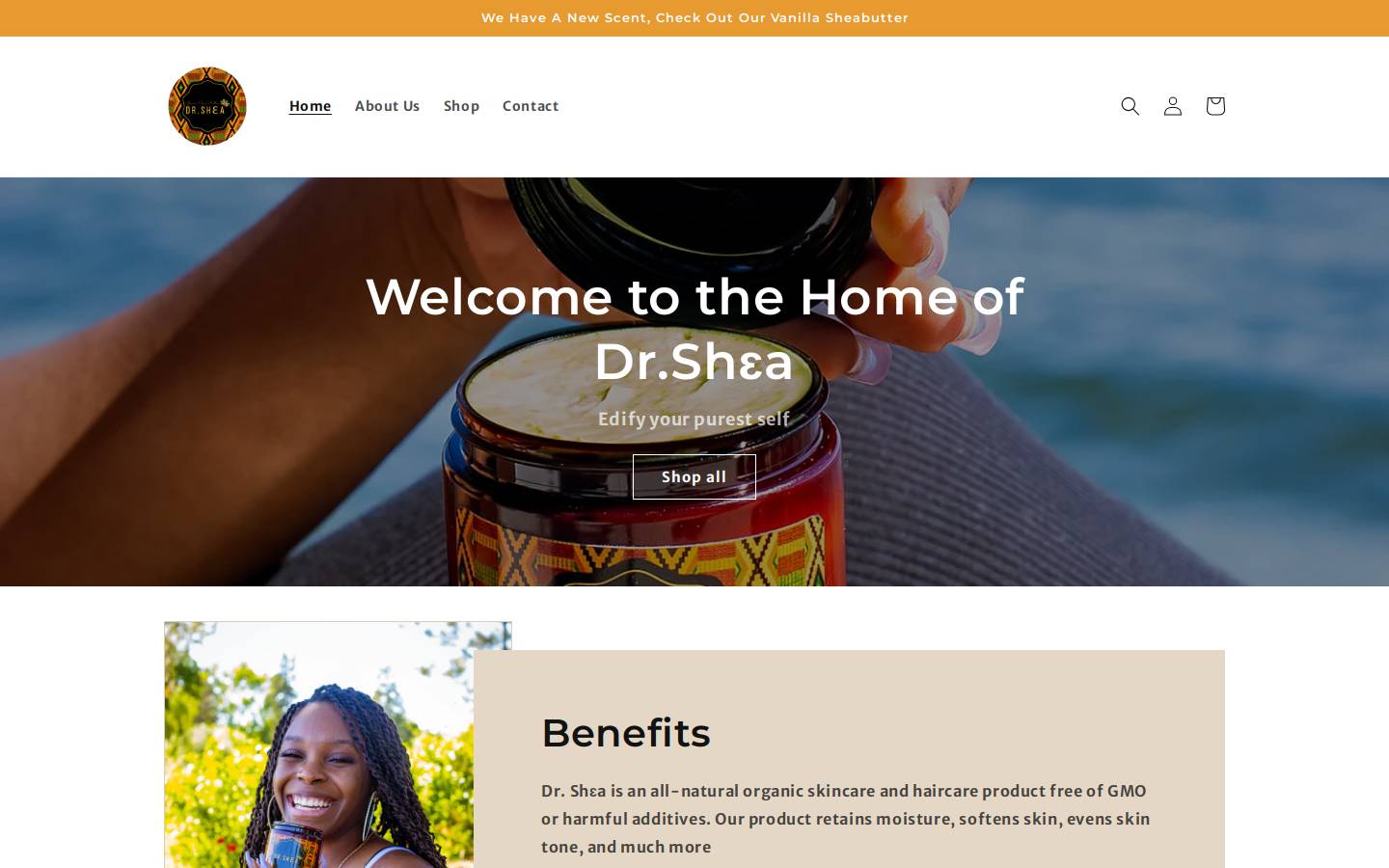 sheabutterdrip.com homepage screenshot