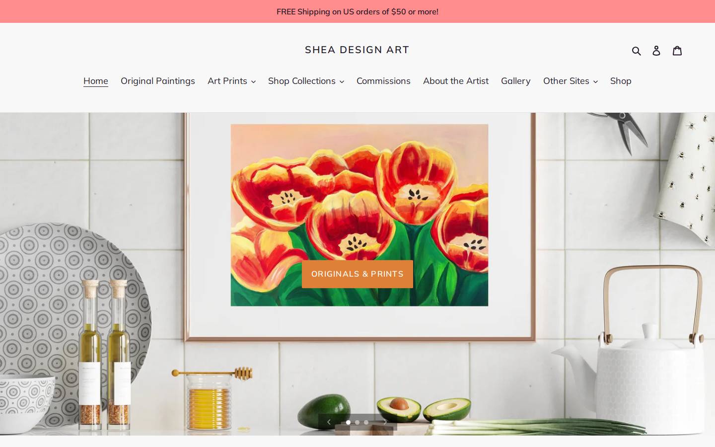sheadesignart.com homepage screenshot