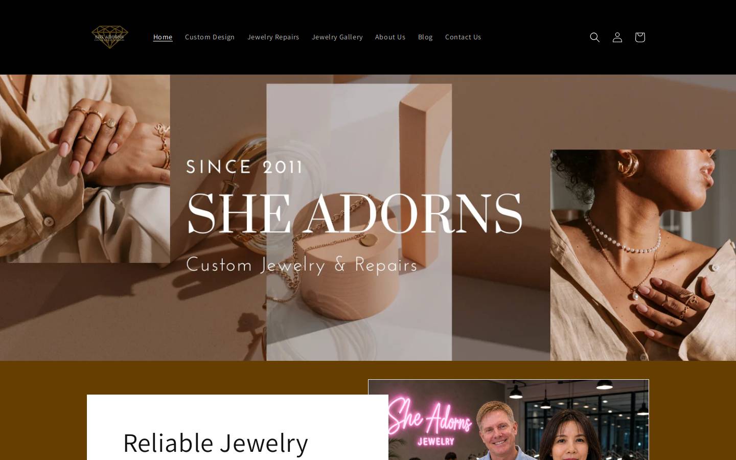 sheadorns.com homepage screenshot