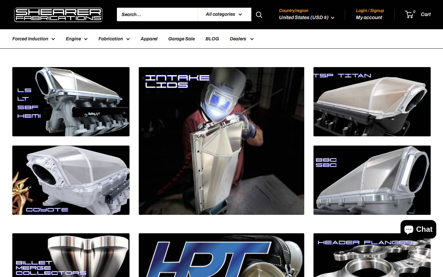 shearerfabrications.com homepage screenshot