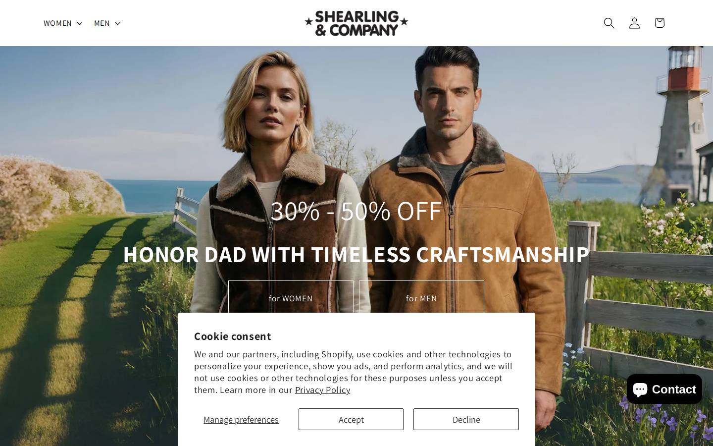 shearling newyork homepage screenshot