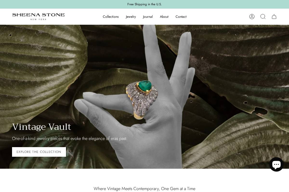 sheenastone.com homepage screenshot