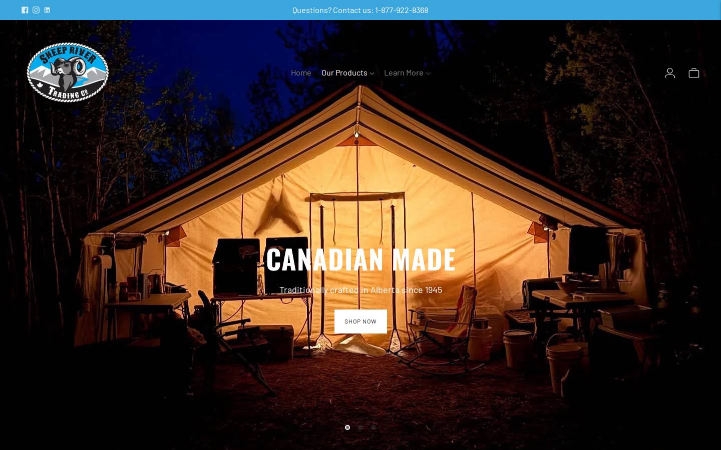 sheeprivertrading.ca homepage screenshot