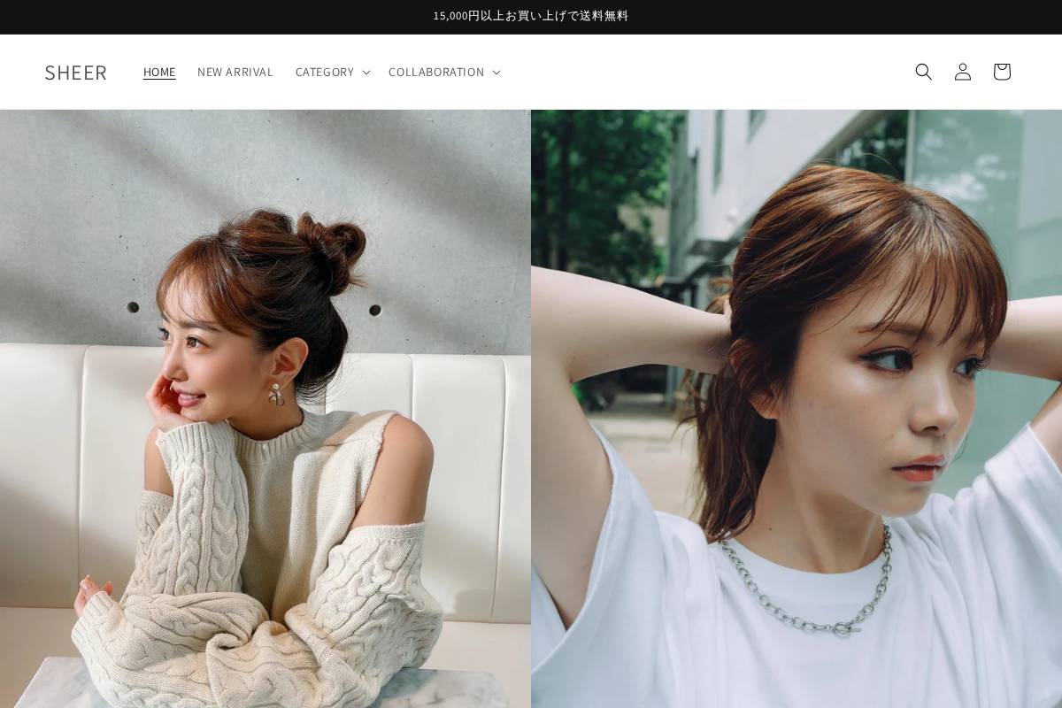Sheer For Content Creator homepage screenshot