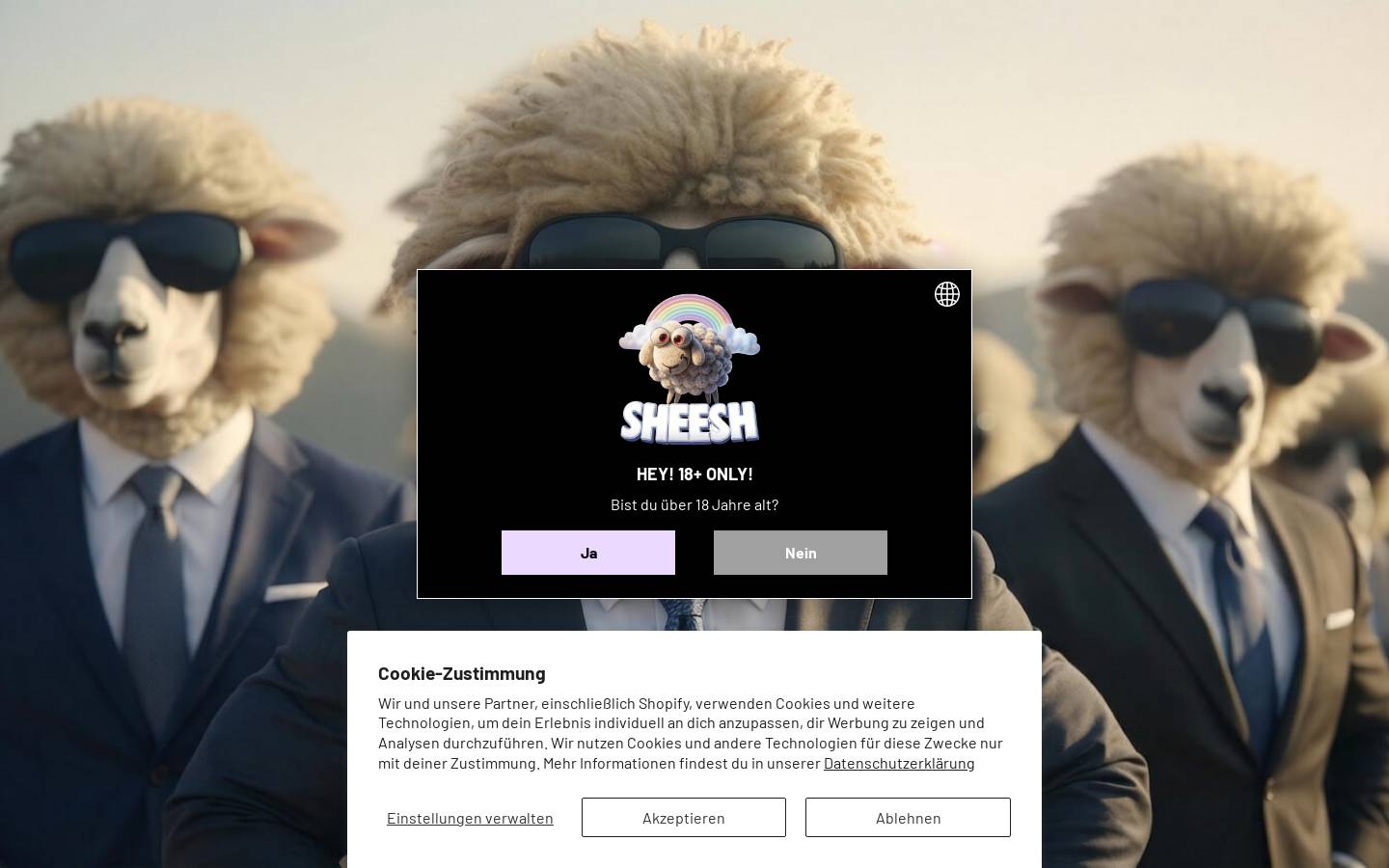 Sheesh homepage screenshot