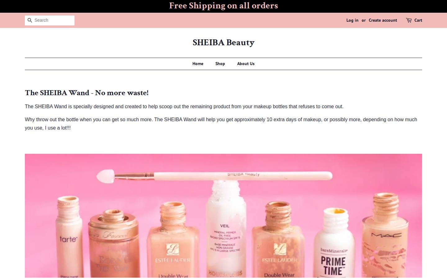 sheibabeauty.com.au homepage screenshot