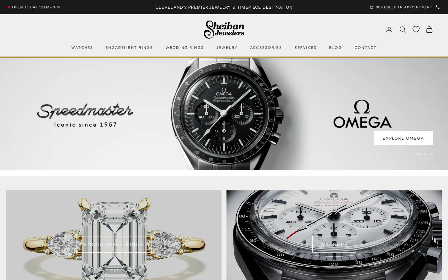 Sheibanjewelers homepage screenshot