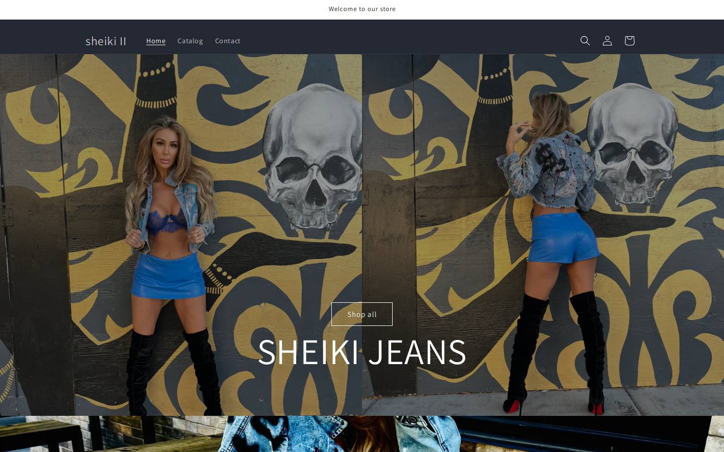 sheikijeans.com homepage screenshot