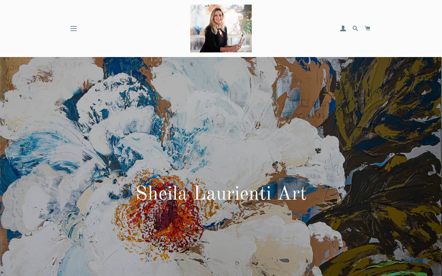 sheilalaurientiart.com homepage screenshot