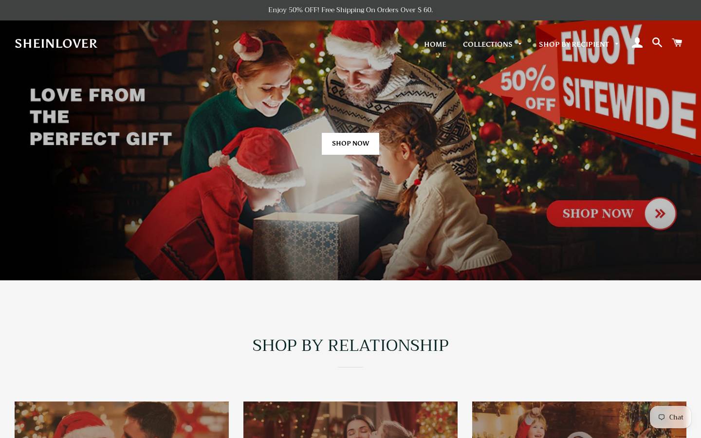 sheinlover.com homepage screenshot