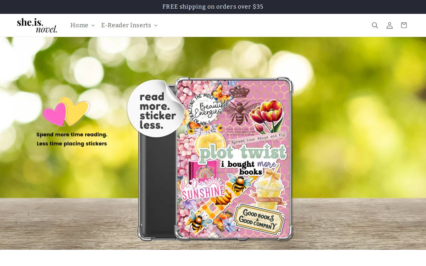 sheisnovel.com homepage screenshot