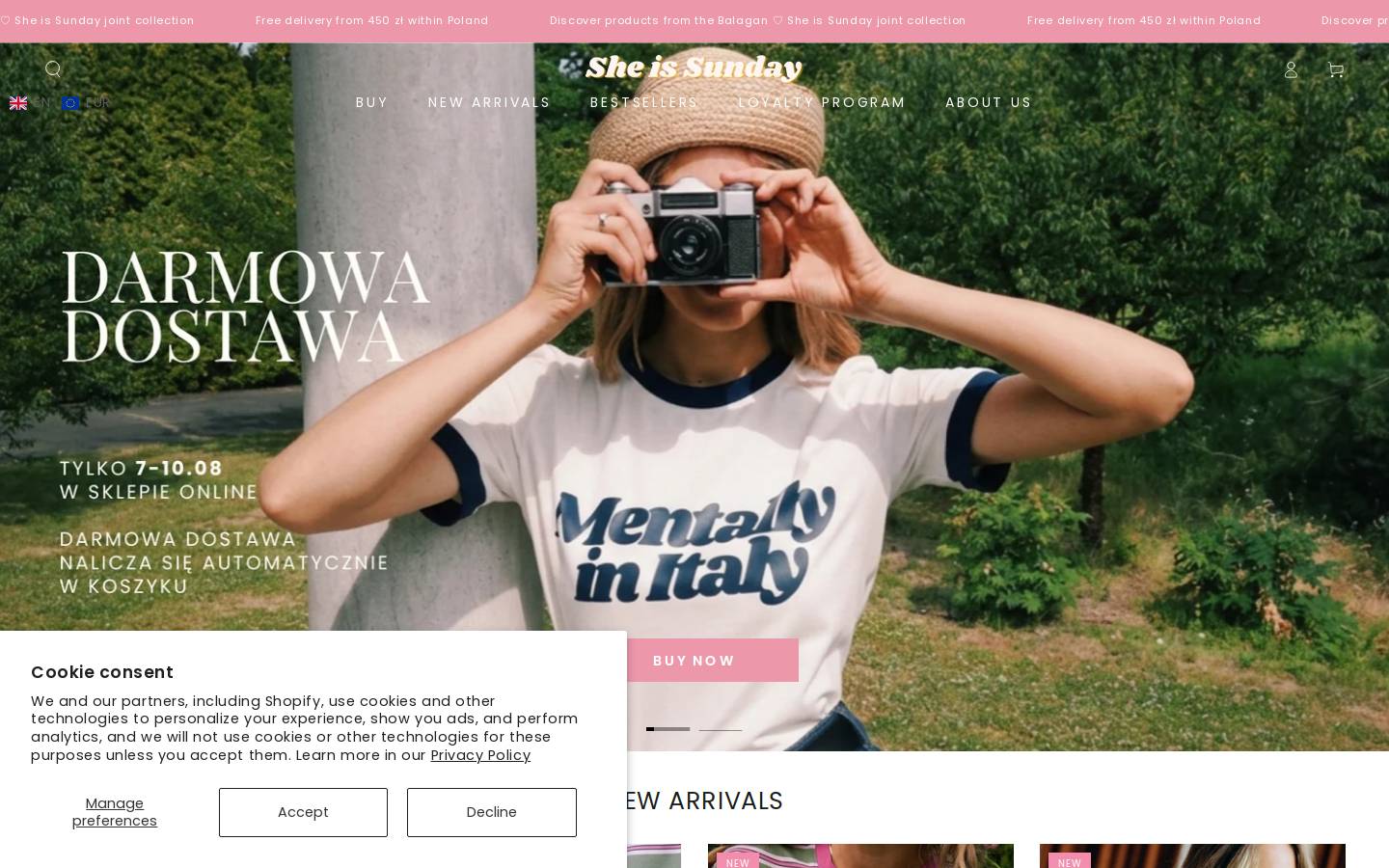 sheissunday.com homepage screenshot
