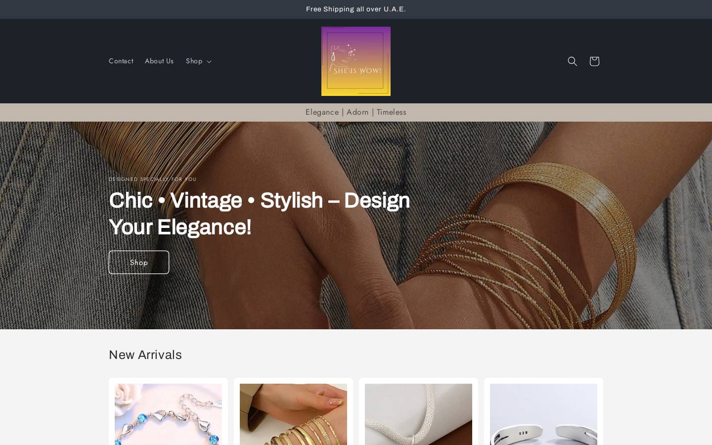 sheiswow.com homepage screenshot