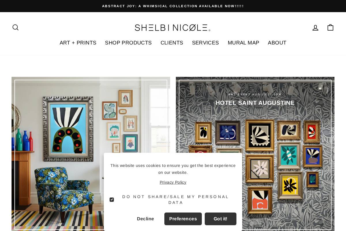 shelbinicole.com homepage screenshot