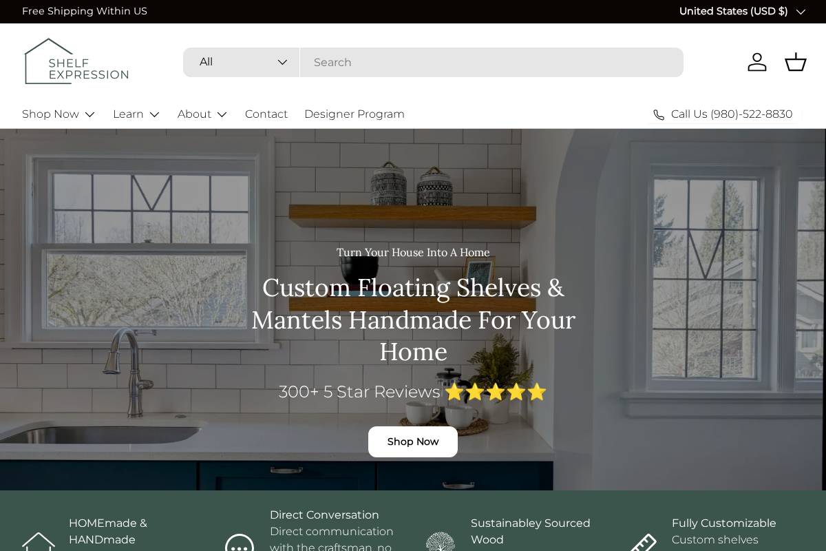 shelfexpression.net homepage screenshot