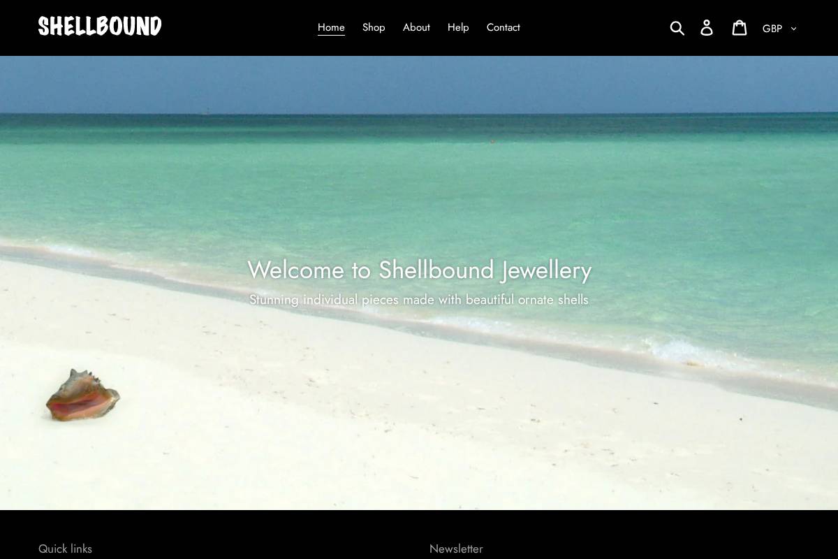 shellbound.co.uk homepage screenshot