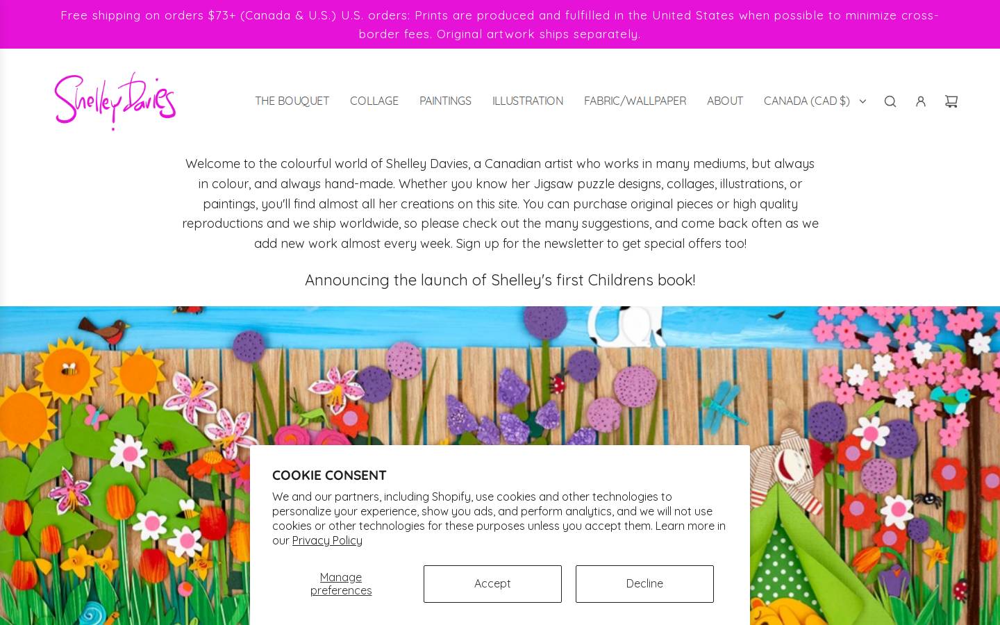 shelleysdavies.com homepage screenshot