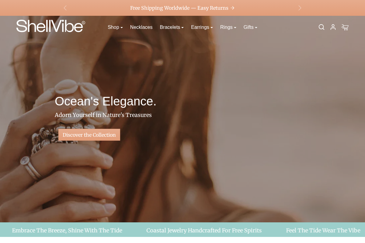 ShellVibe© homepage screenshot