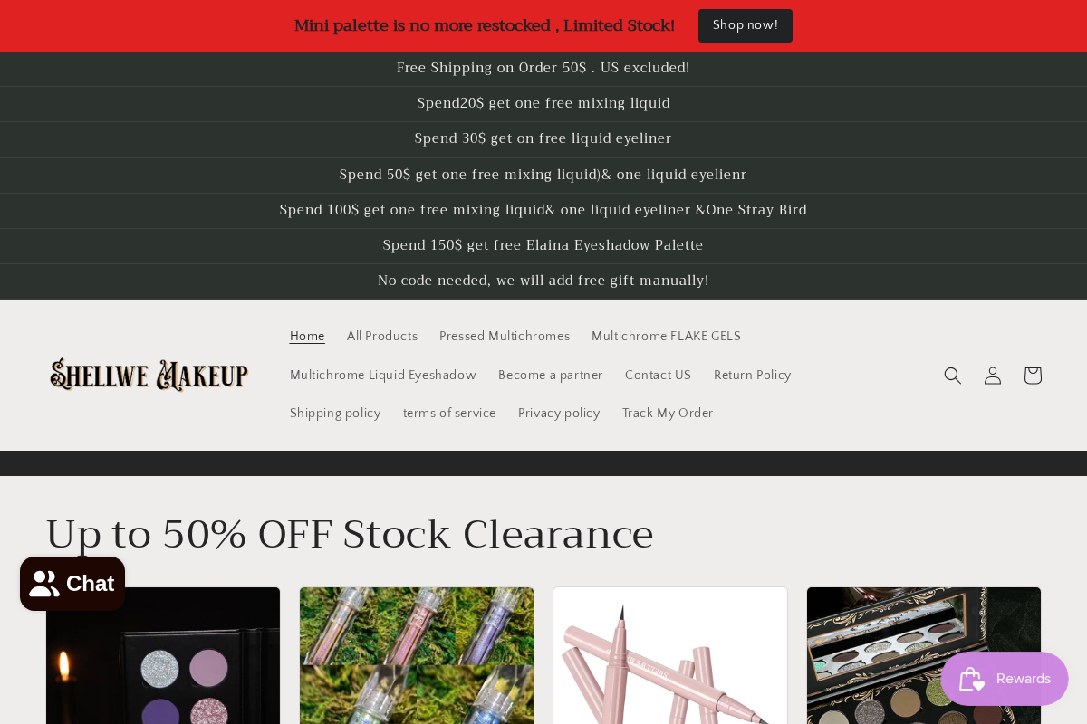 Shellwemakeup homepage screenshot