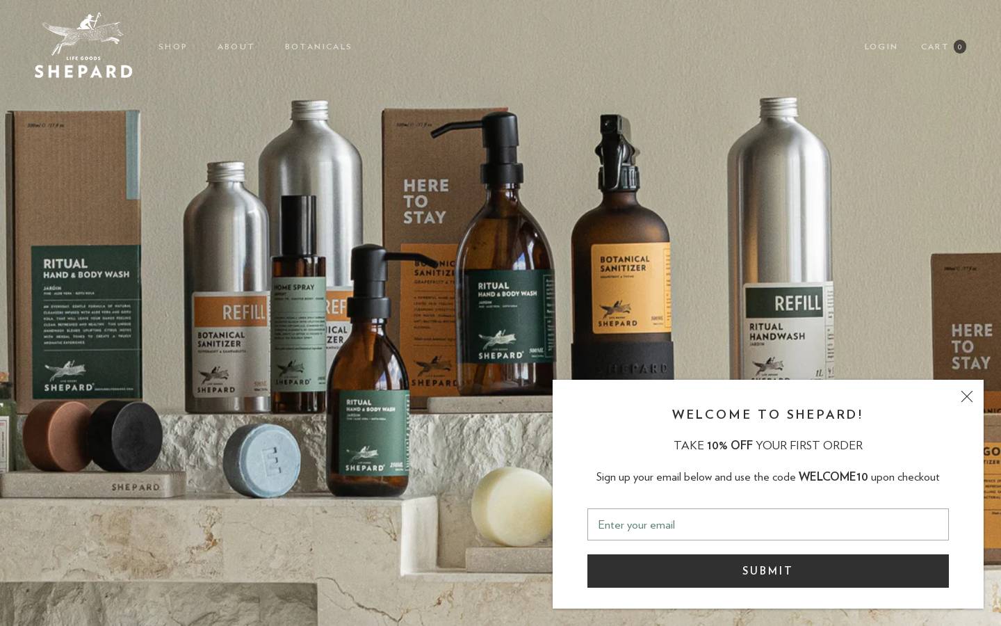shepardlifegoods.com homepage screenshot