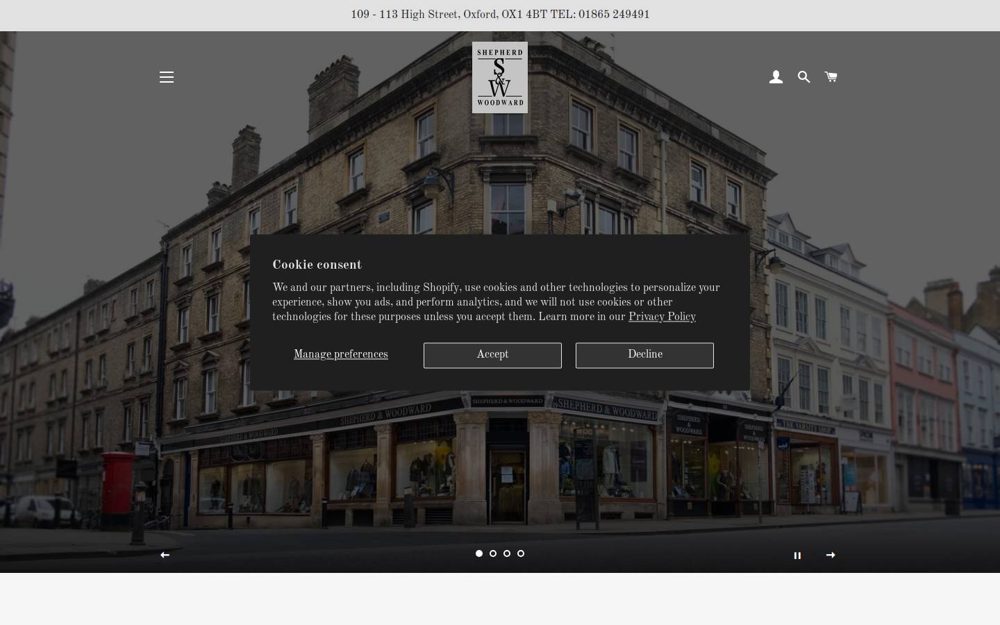 shepherdandwoodward.co.uk homepage screenshot