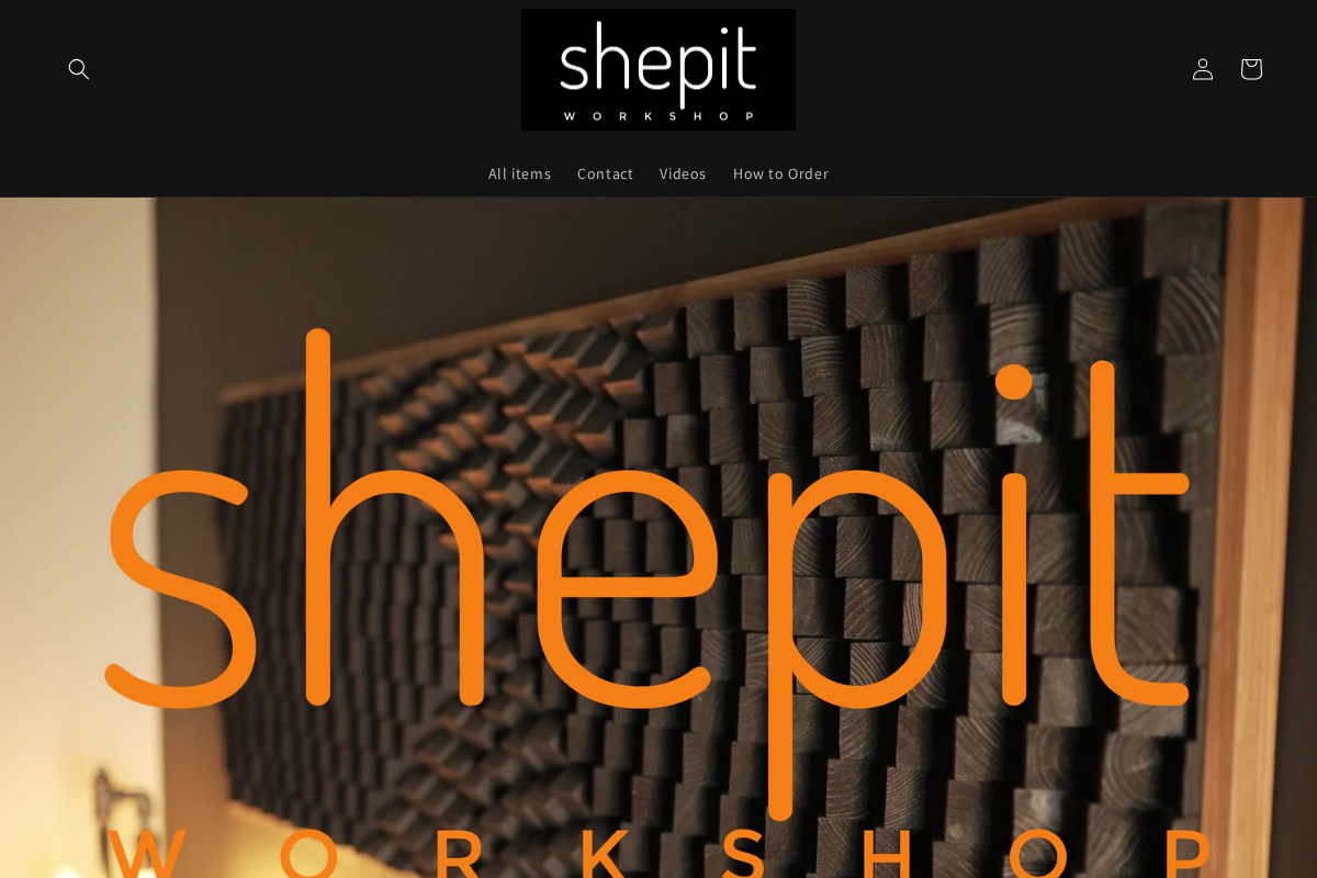 Shepit Workshop homepage screenshot