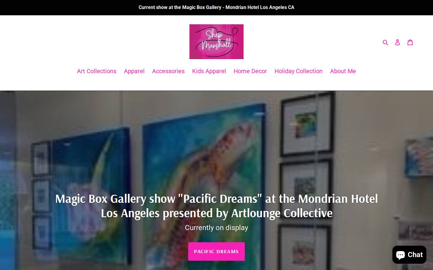 shepmarshallgallery.com homepage screenshot