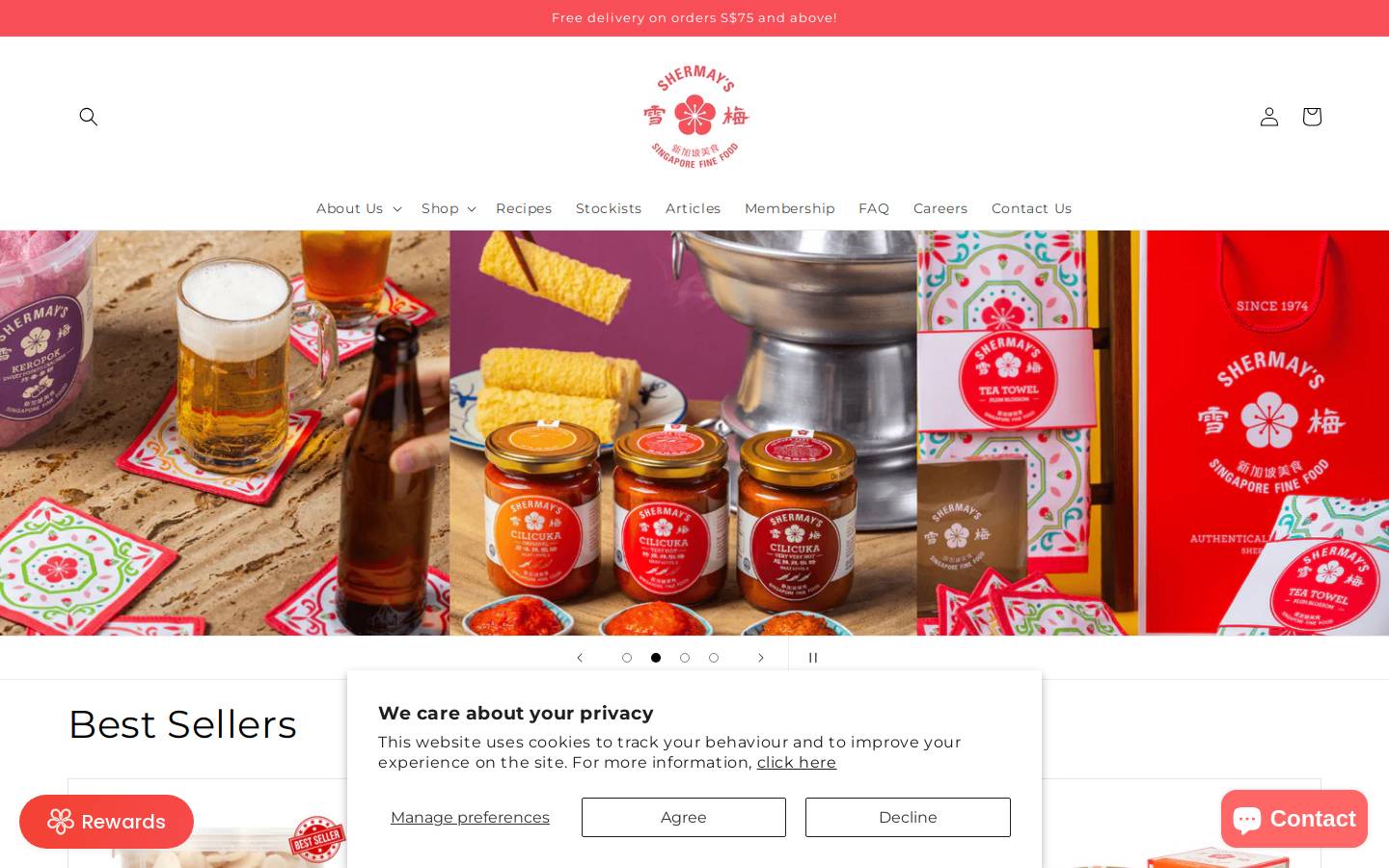 shermay.com homepage screenshot
