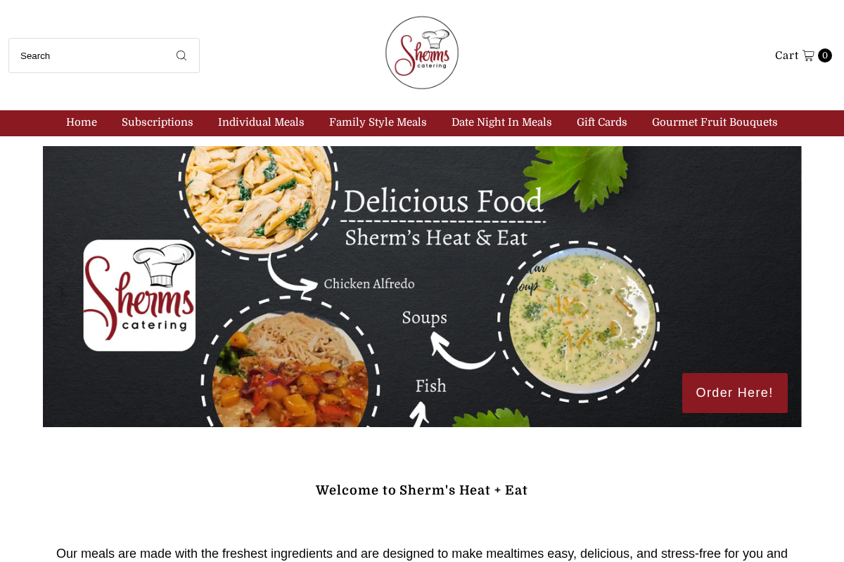 shermsheatandeat.com homepage screenshot